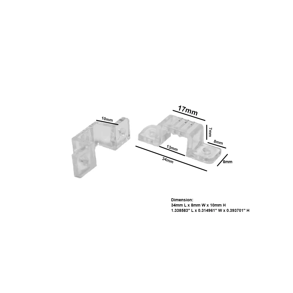 120V AC LED Tape Light Mounting Clip