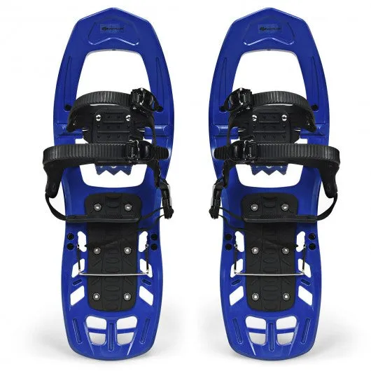 22 inch Lightweight All Terrain Snowshoes with Bag Anti-Slip-Blue