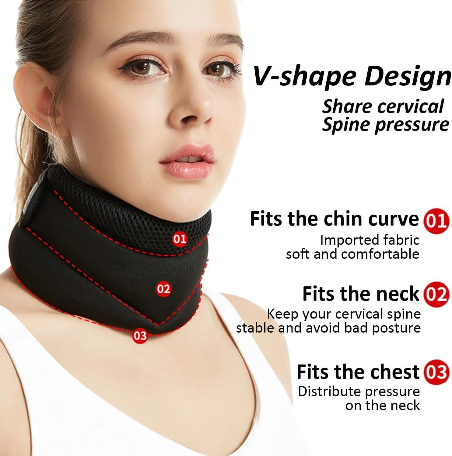 2PCS | Ergonomic Neck Support Brace | Adjustable | Comfortable | Cervical Spine Relief