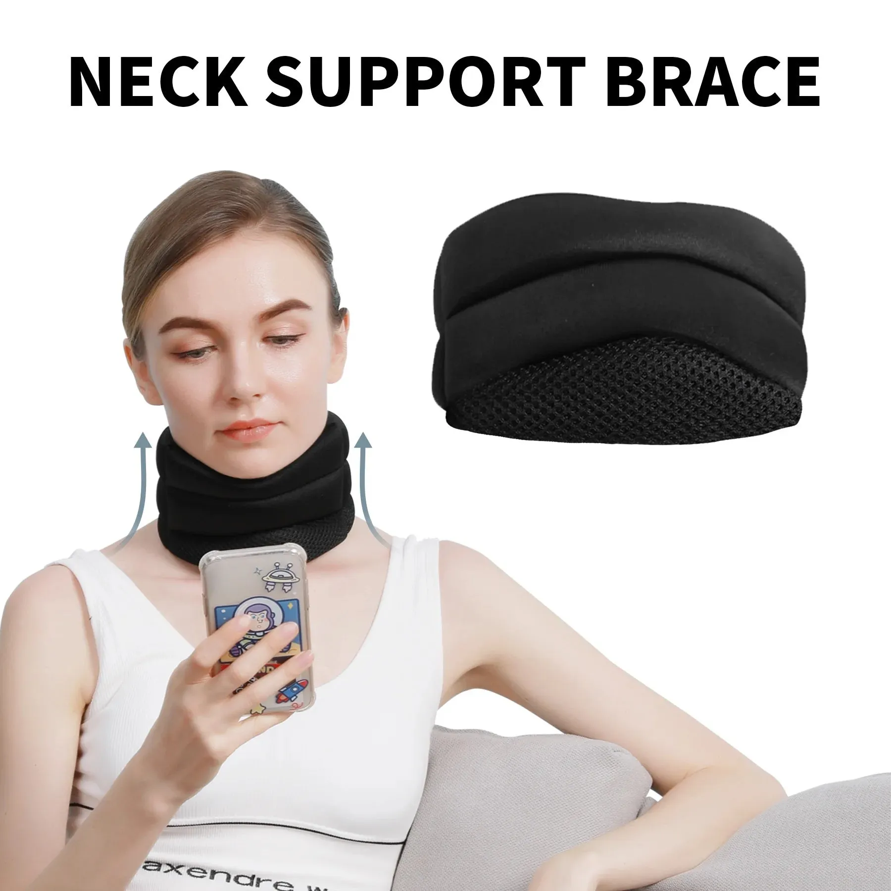2PCS | Ergonomic Neck Support Brace | Adjustable | Comfortable | Cervical Spine Relief
