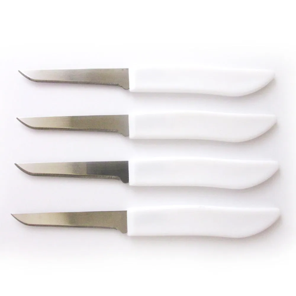 4 Paring Knives Stainless Steel Set Sharp Kitchen Blades Cutlery Cooking Knife