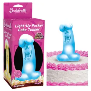 BACHELORETTE PARTY FAVORS LIGHT-UP PECKER CAKE TOPPER