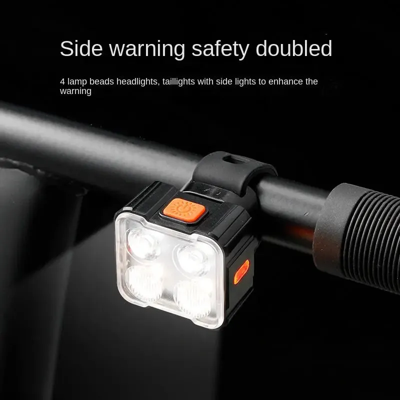 Bicycle lights, headlights, mountain bikes, night riding lights, night flashlights, road bikes, warning lights, taillights, ridi