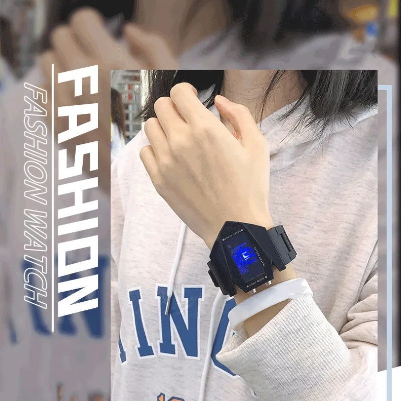 Buy 1 get 1 freeCreative luminous aeroplane shape LED watch