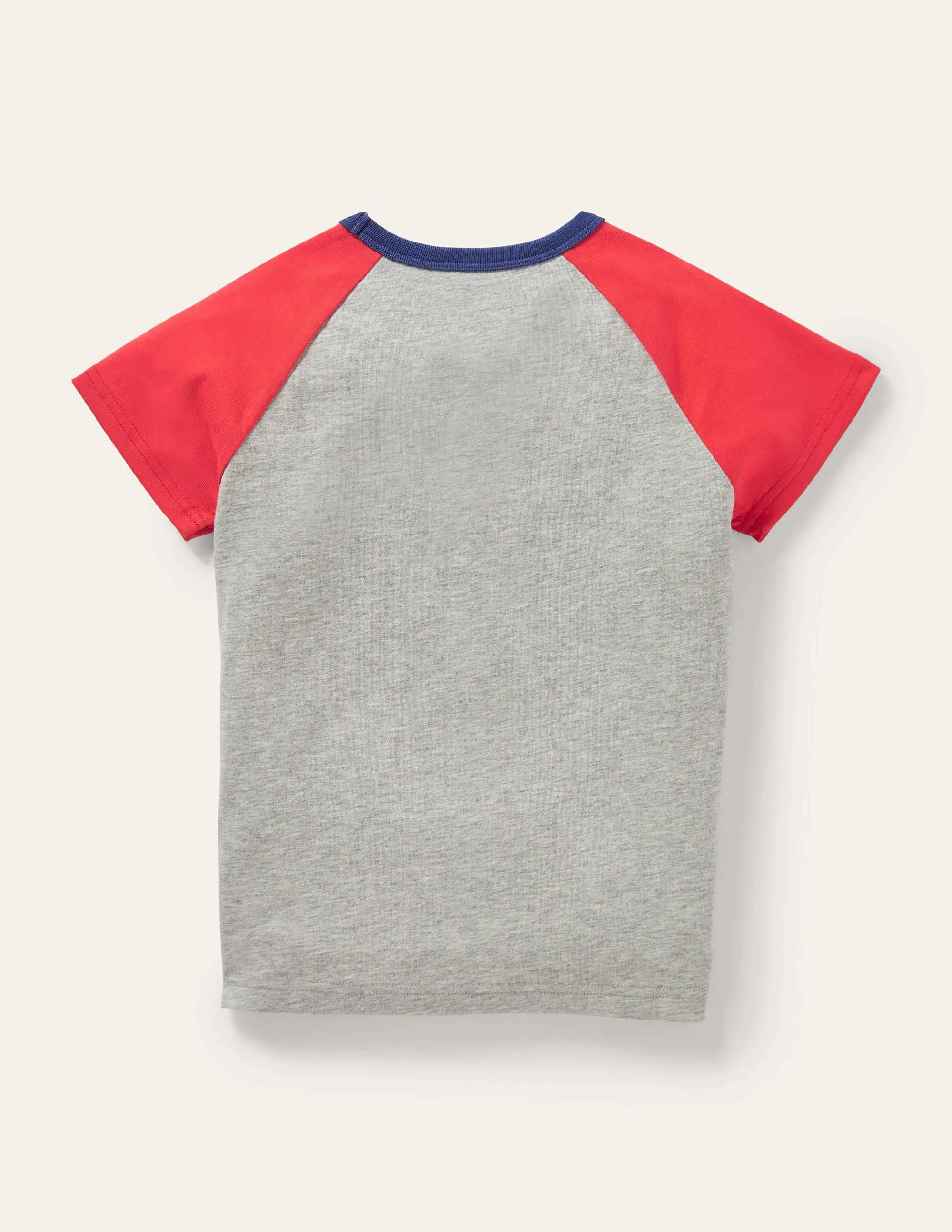 Colourblock Logo T-shirt-Grey Marl Surf