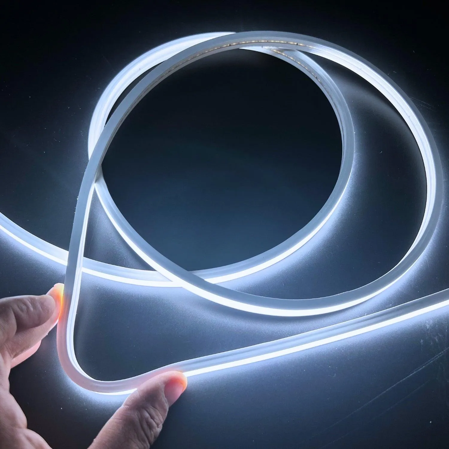 Cool White Neon Flex 6000K 24V Top Bending 10x6mm IP65 Waterproof 280LEDs/m