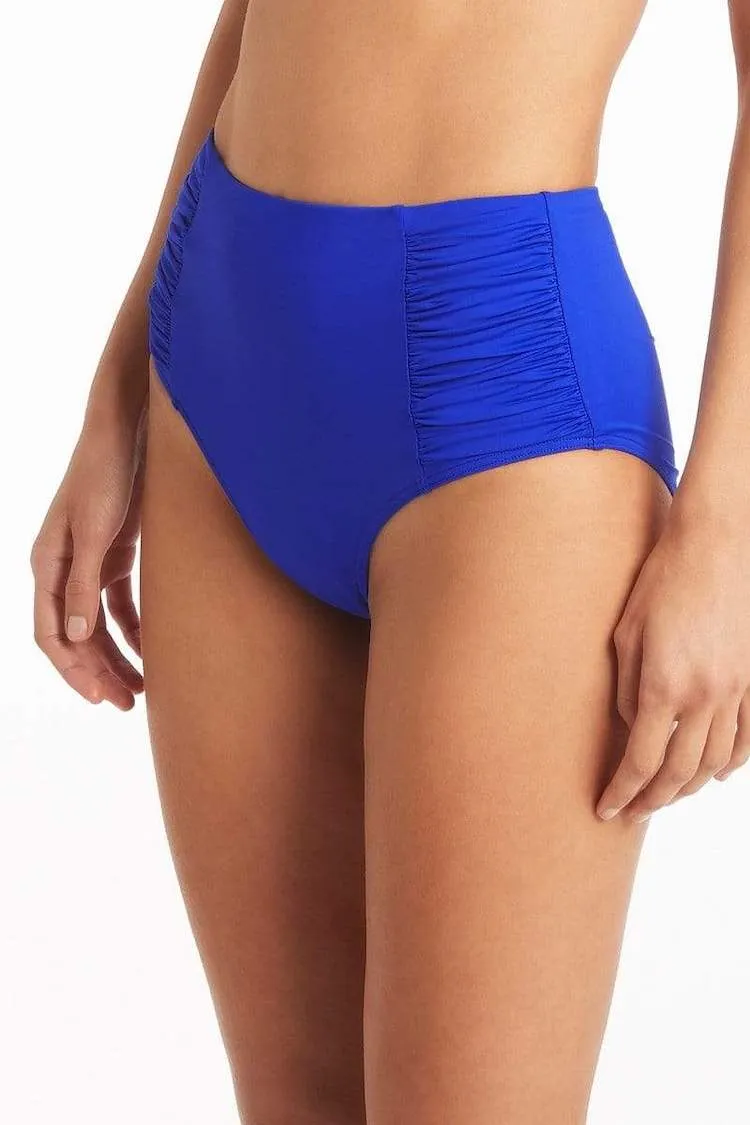 Cross Front Tankini With High Rise Bottoms