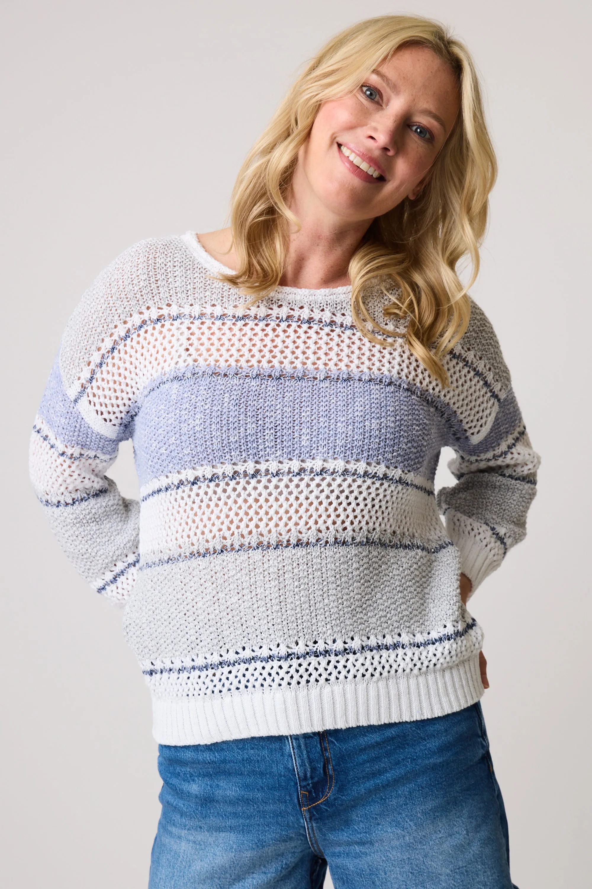 HARPER ECO STRIPE SWEATER