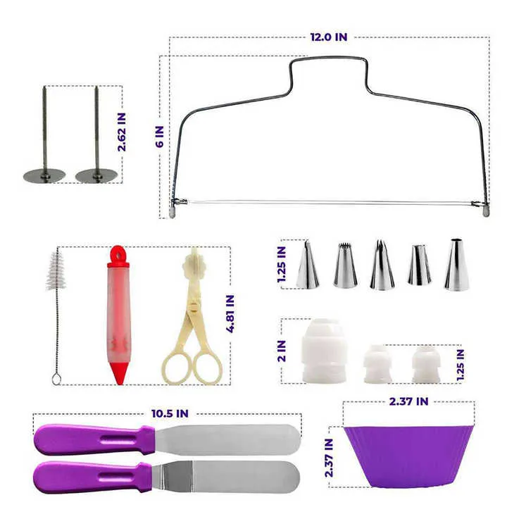 kits de repostera Nozzle Tips Pastry Piping-مجموعة أدوات