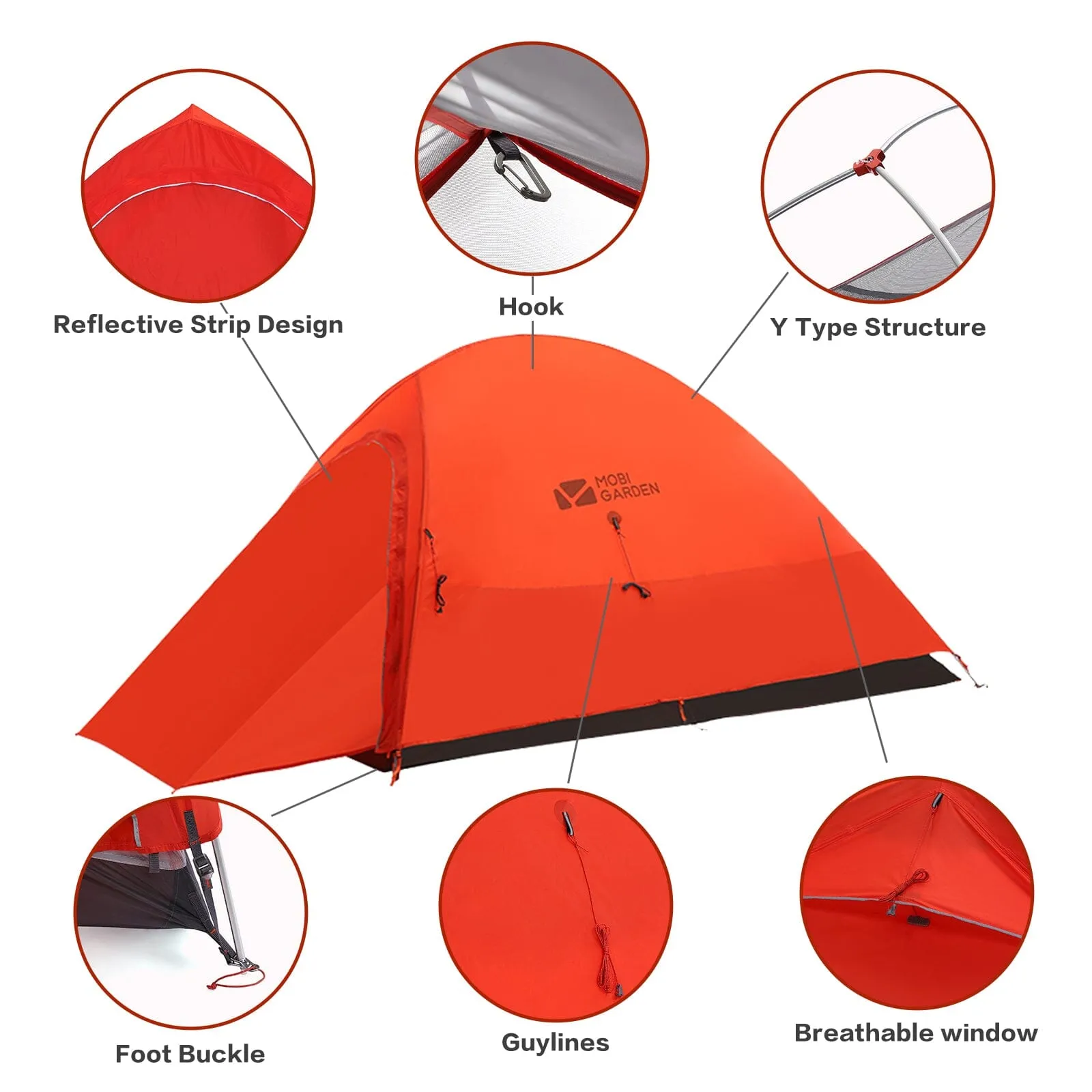 MOBI GARDEN Light Knight Ultralight Hiking Tent