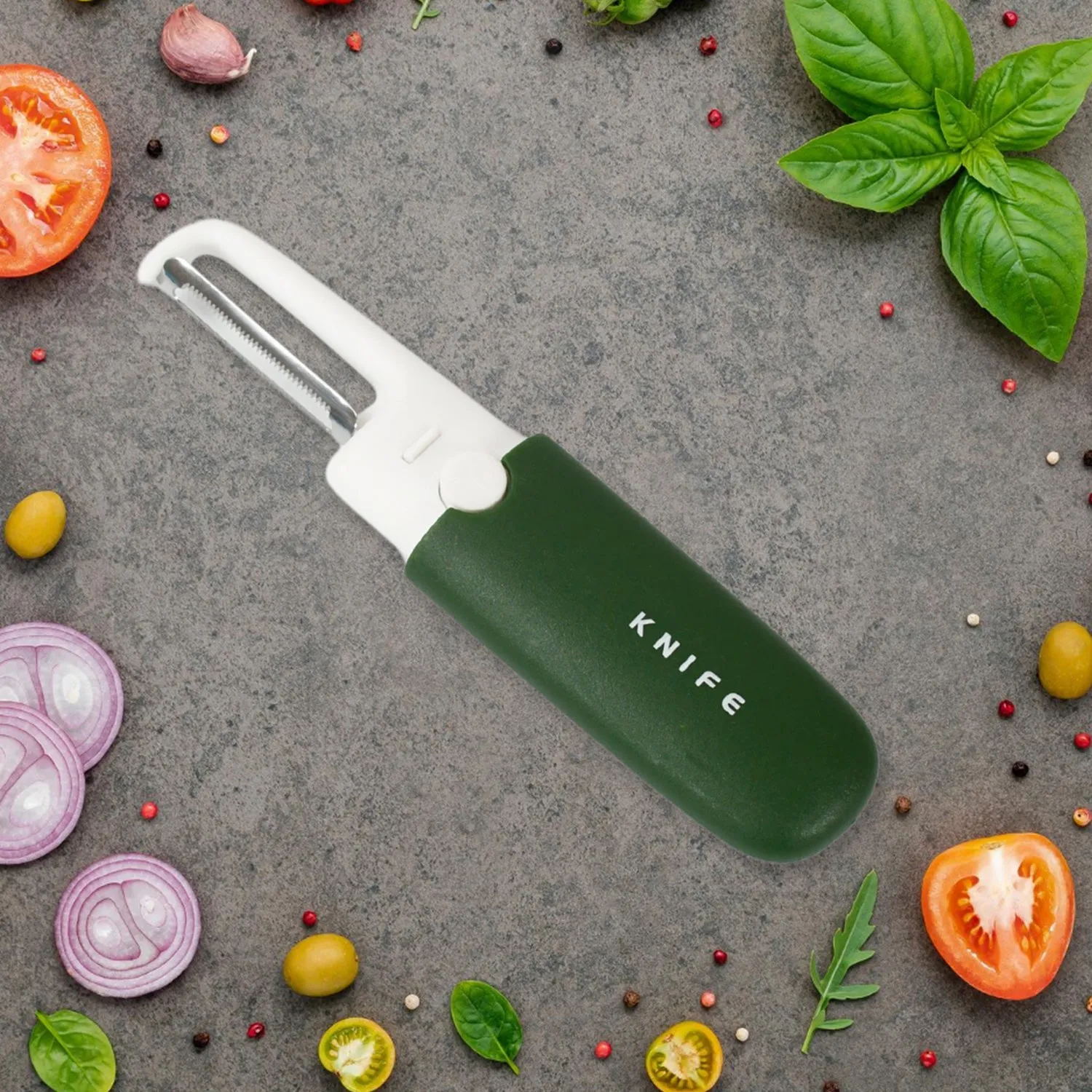 Multifunctional peeler Two in one fruit knife, fruit and vegetable cutting knife sawtooth peeler, apple, carrot, potato, fruit slice antiskid