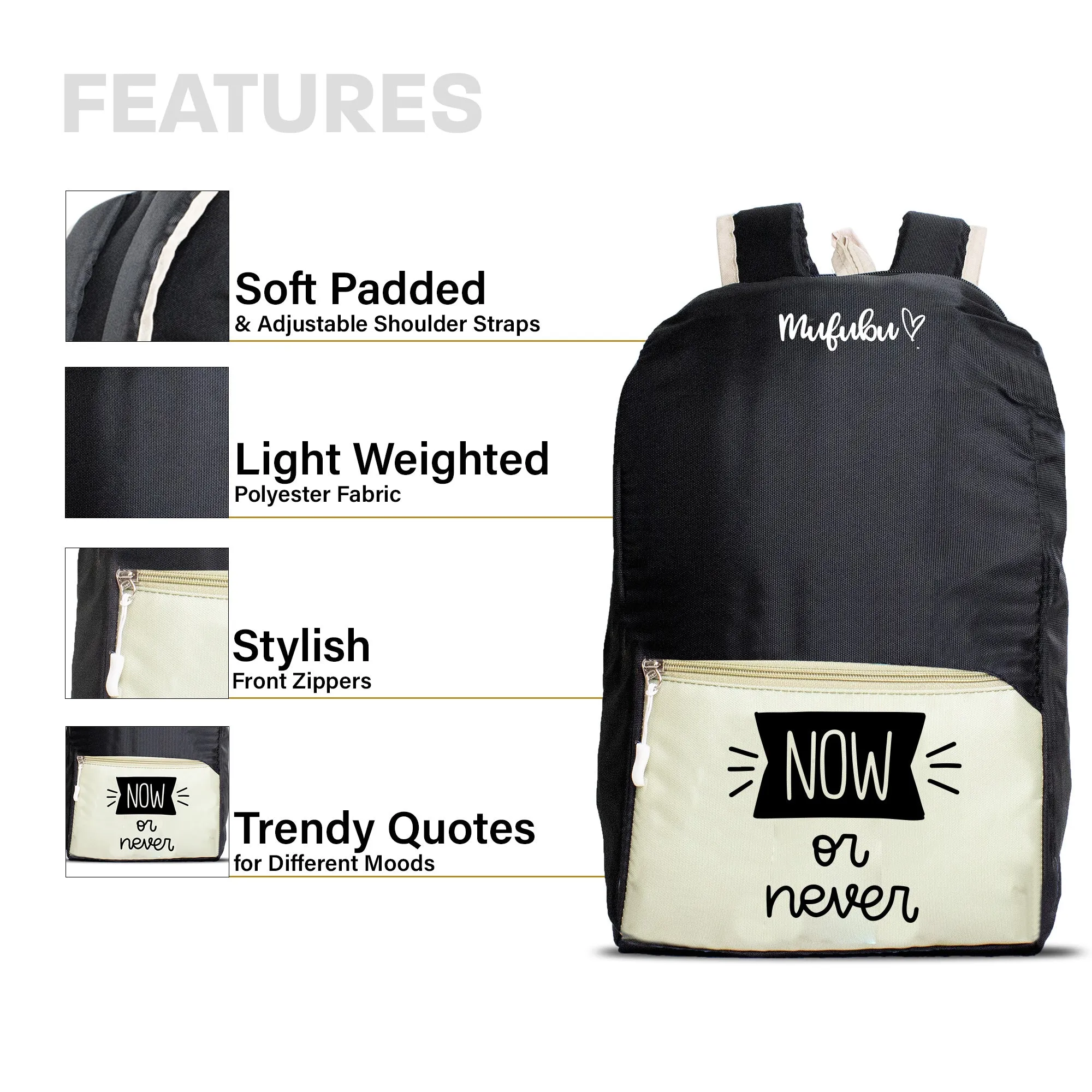 Nano Backpack 15 Ltr Now Or Never Black   Pistachio