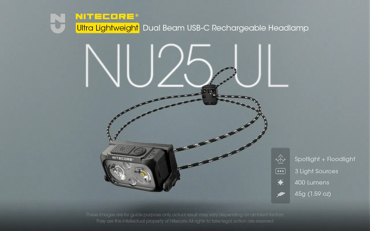 Nitecore NU25UL 雙主燈氫量級充電頭燈