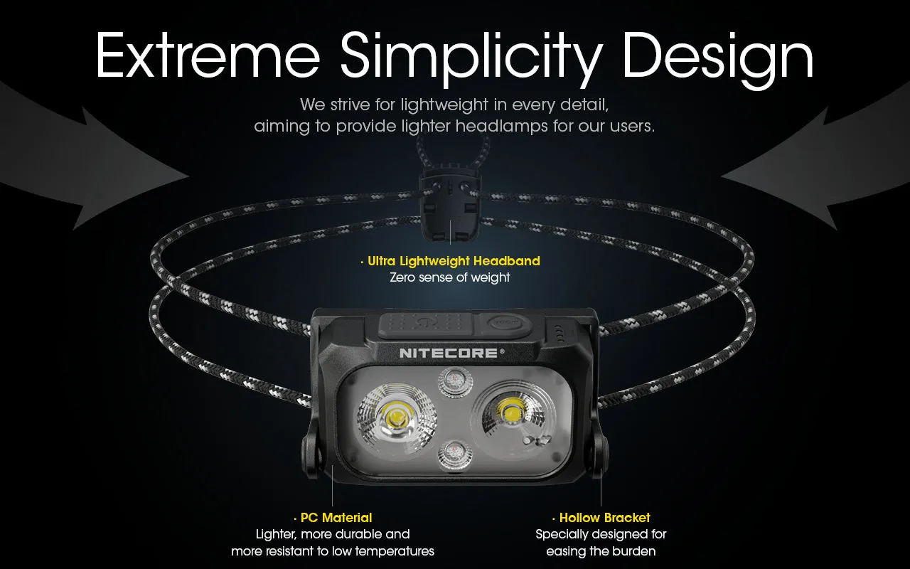 Nitecore NU25UL 雙主燈氫量級充電頭燈