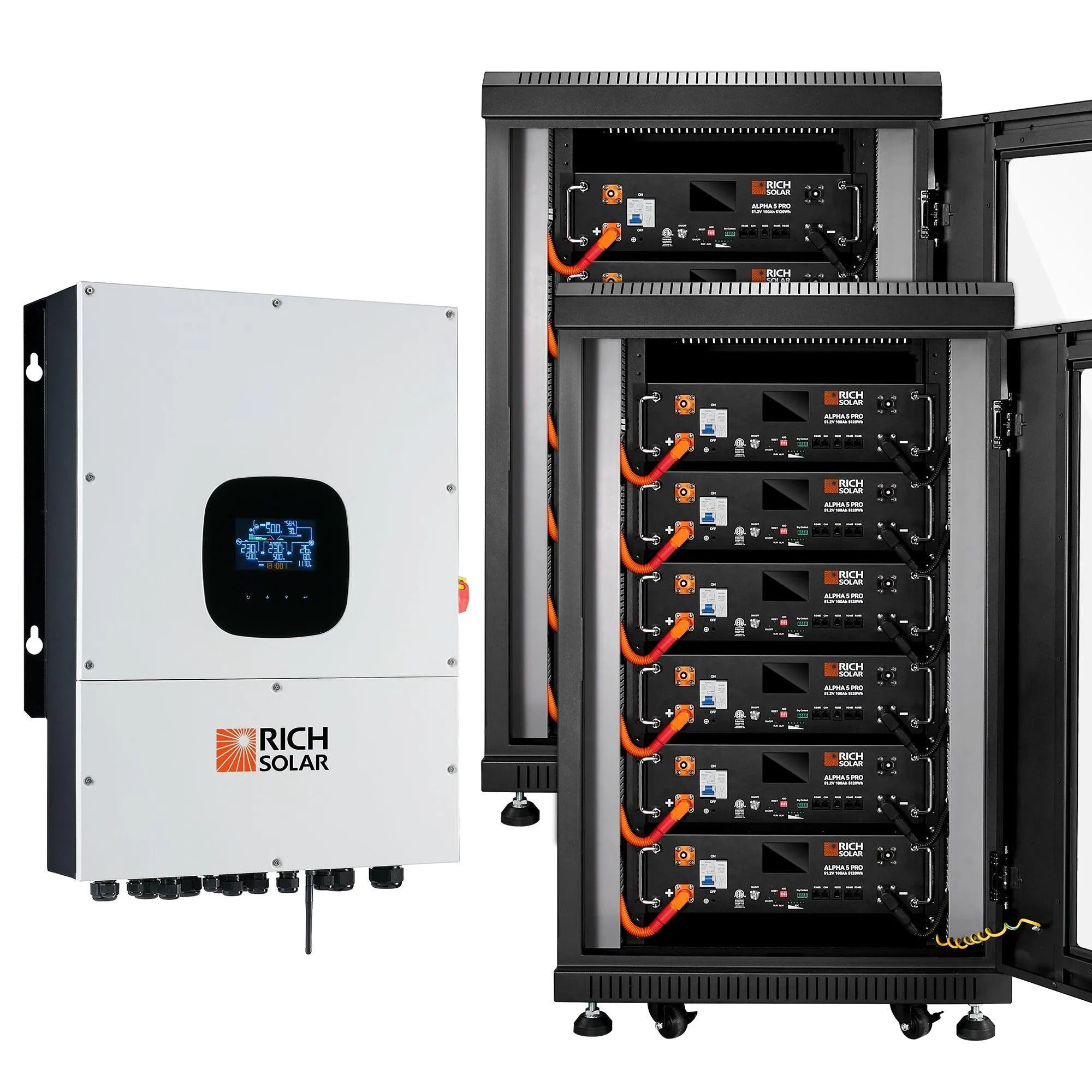 NOVA 12K PV Hybrid Inverter Solar Kit | 61.44kWH Server Lithium Battery [KIT-SR0002]