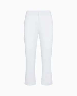 Poplin Low Rise Capri | White