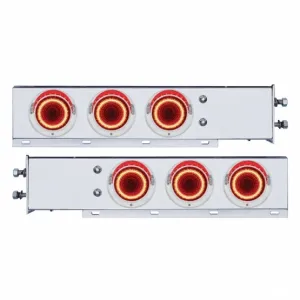 SS Spring Loaded Rear Light Bar w/Six 4" Red LED w/Red Lens "Mirage" Lights SS Spring Loaded Rear Light Bar w/Six 4" Red LED w/Red Lens "Mirage" Lights