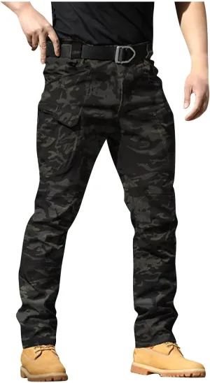Tactical Pants for Men Slim Fit Stretch Work Pants Construction Cargo Hiking Cargo Pant Ripstop Waterproof Trousers