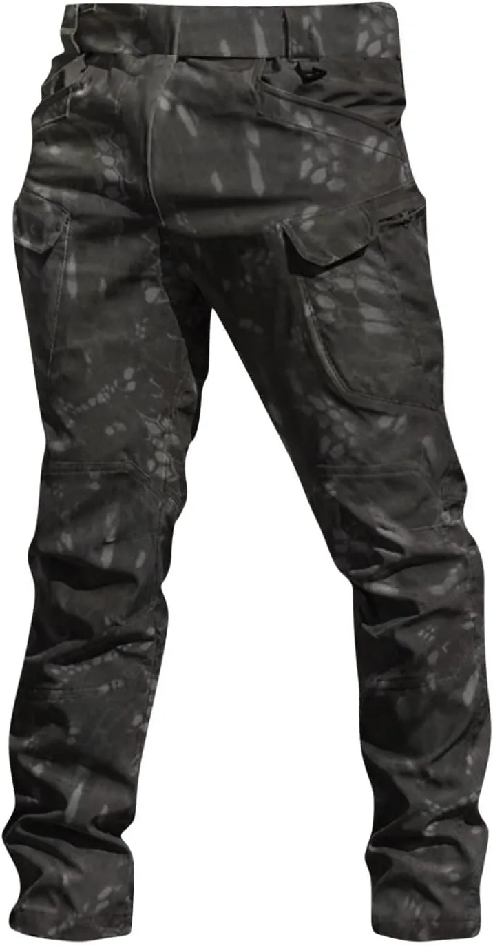 Tactical Pants for Men Slim Fit Stretch Work Pants Construction Cargo Hiking Cargo Pant Ripstop Waterproof Trousers